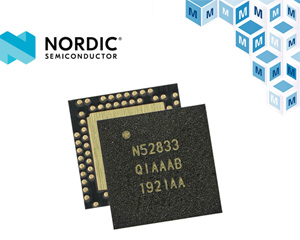 마우저, 노르딕 nRF52833 다중 프로토콜 SoC 공급